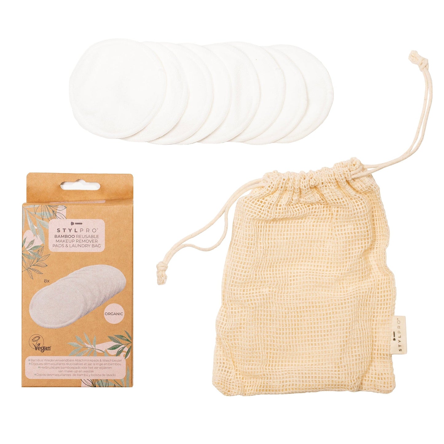 STYLPRO Bamboo Reusable Makeup Pads & Laundry Bag