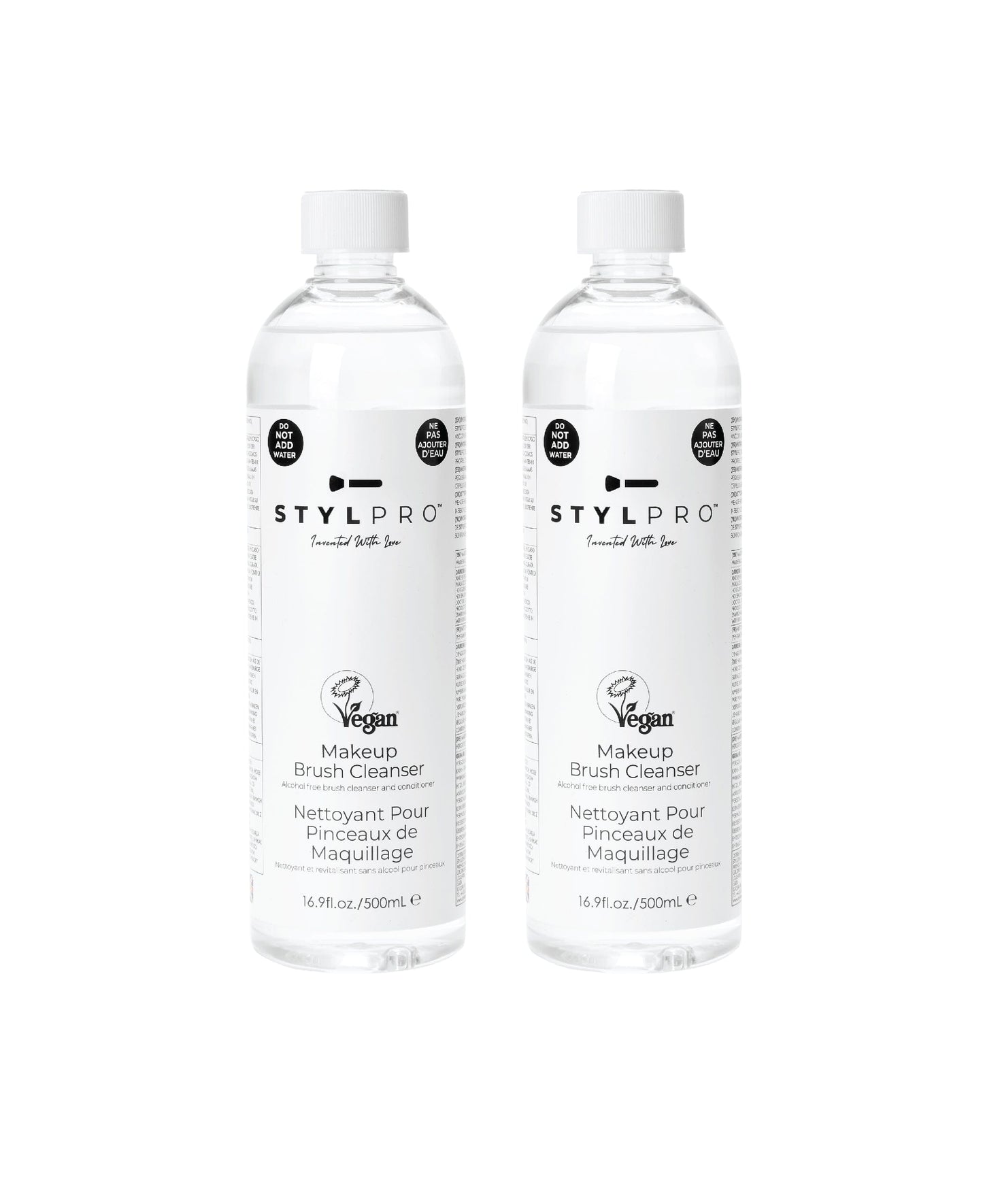 STYLPRO Vegan Makeup Brush Cleanser - 2x500ml BOTTLES