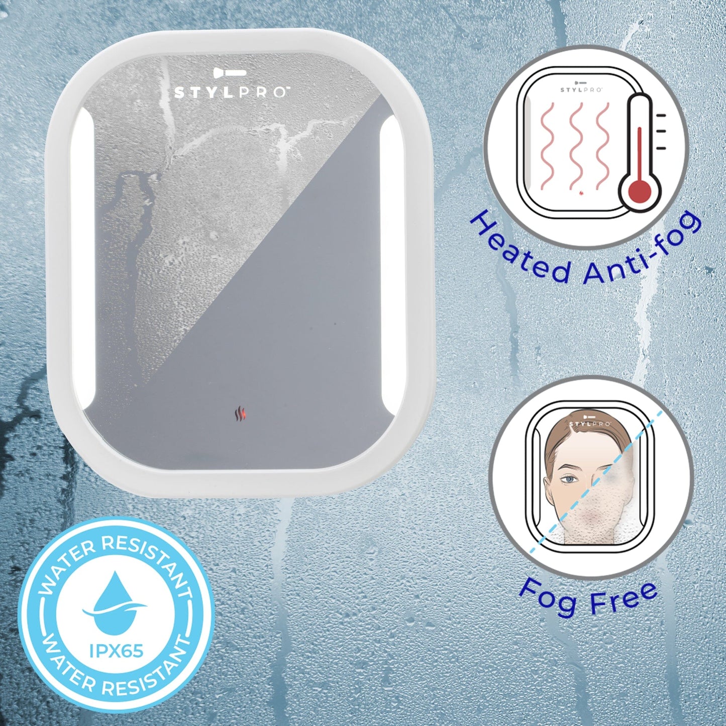 STYLPRO Clear View Anti-Fog Heated Bathroom Mirror